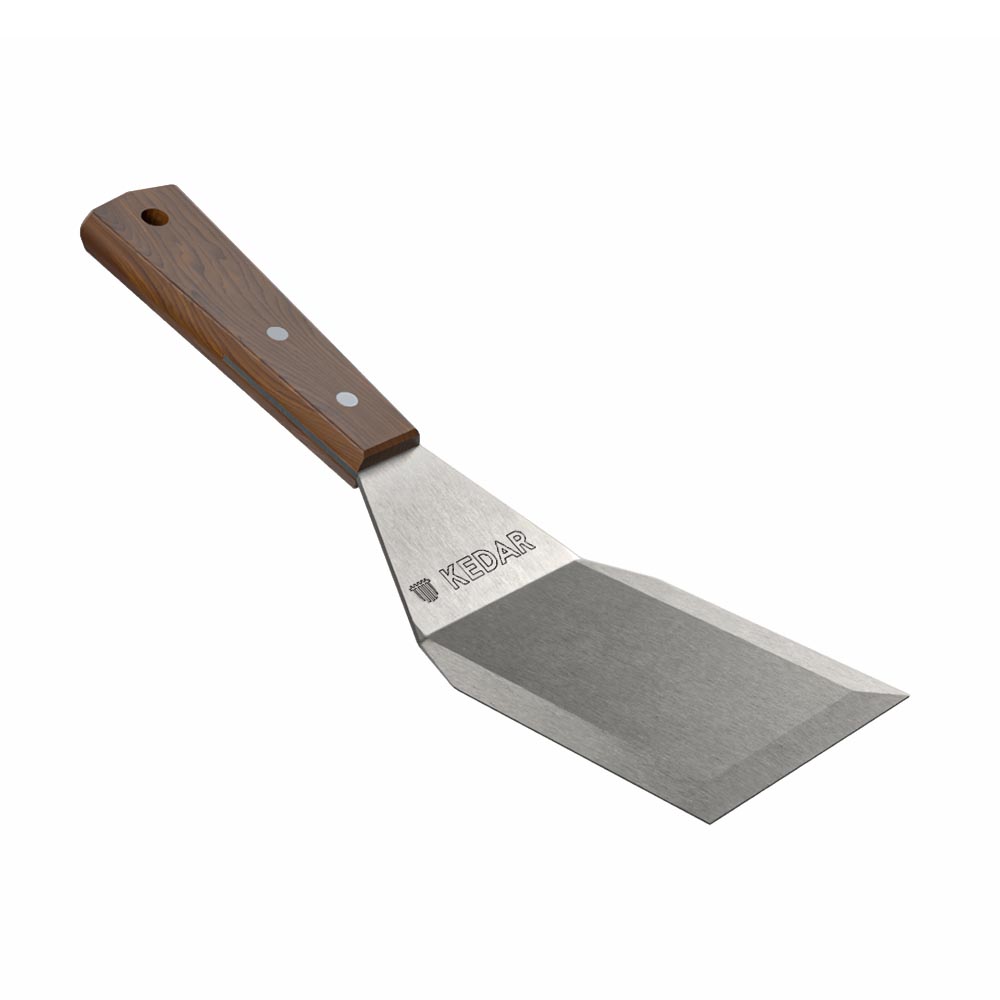 Obracačka a špachtľa na čistenie grilovacej platne grilov KEDAR