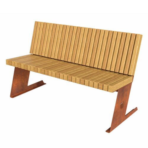 Lavička corten a akát