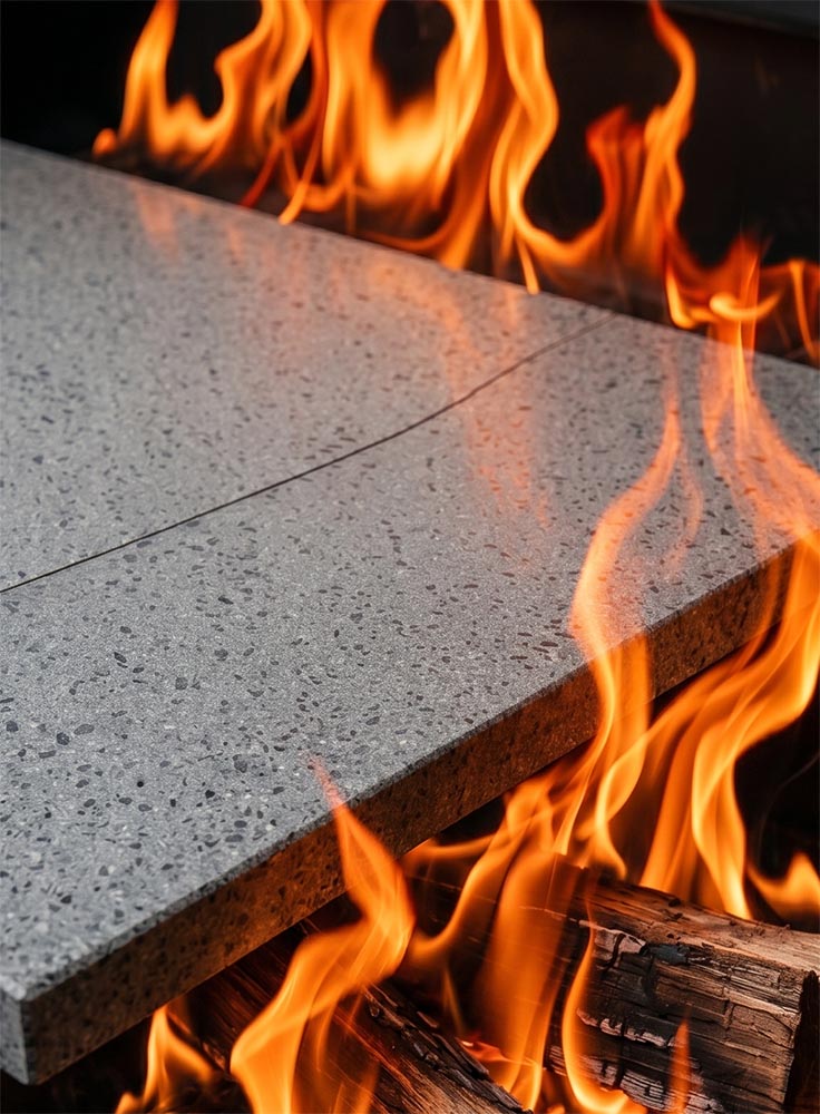 Prasklý kámen na grilování Materiál plotny - prasklý kámen